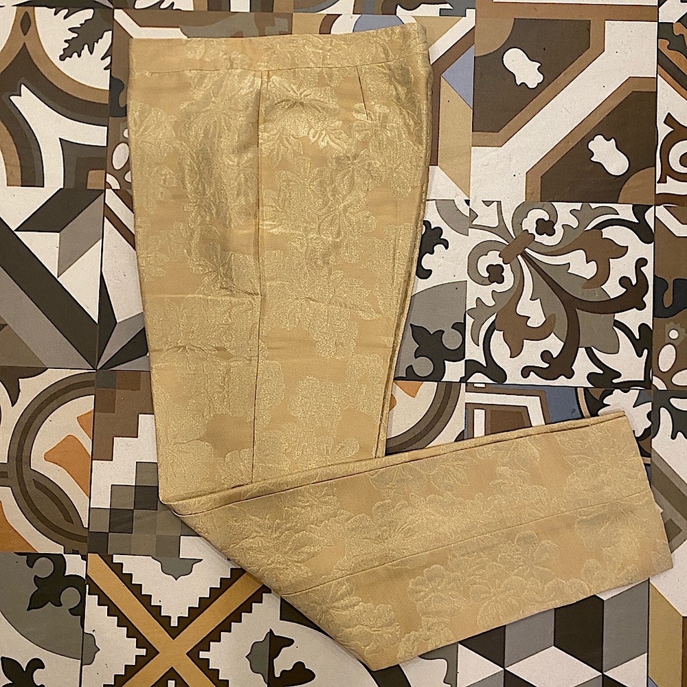Ladies CELINE Gold Damask Pants